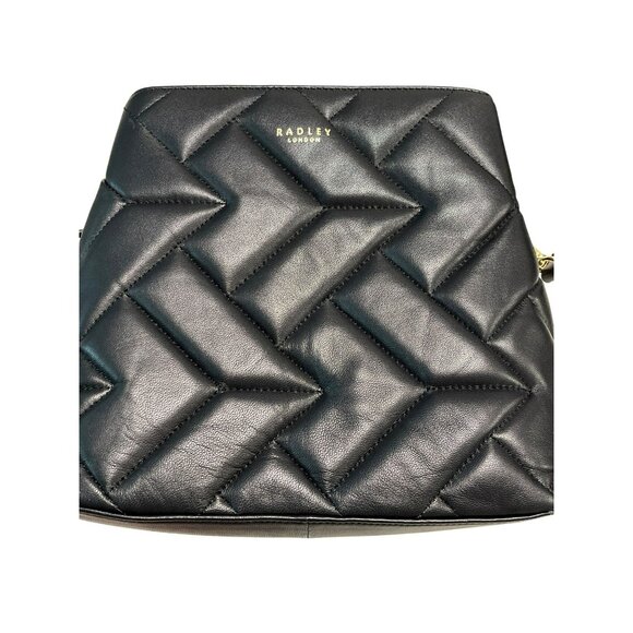 NEW Radley London Dukes Black Leather Crossbody Handbag Purse - Picture 4 of 12